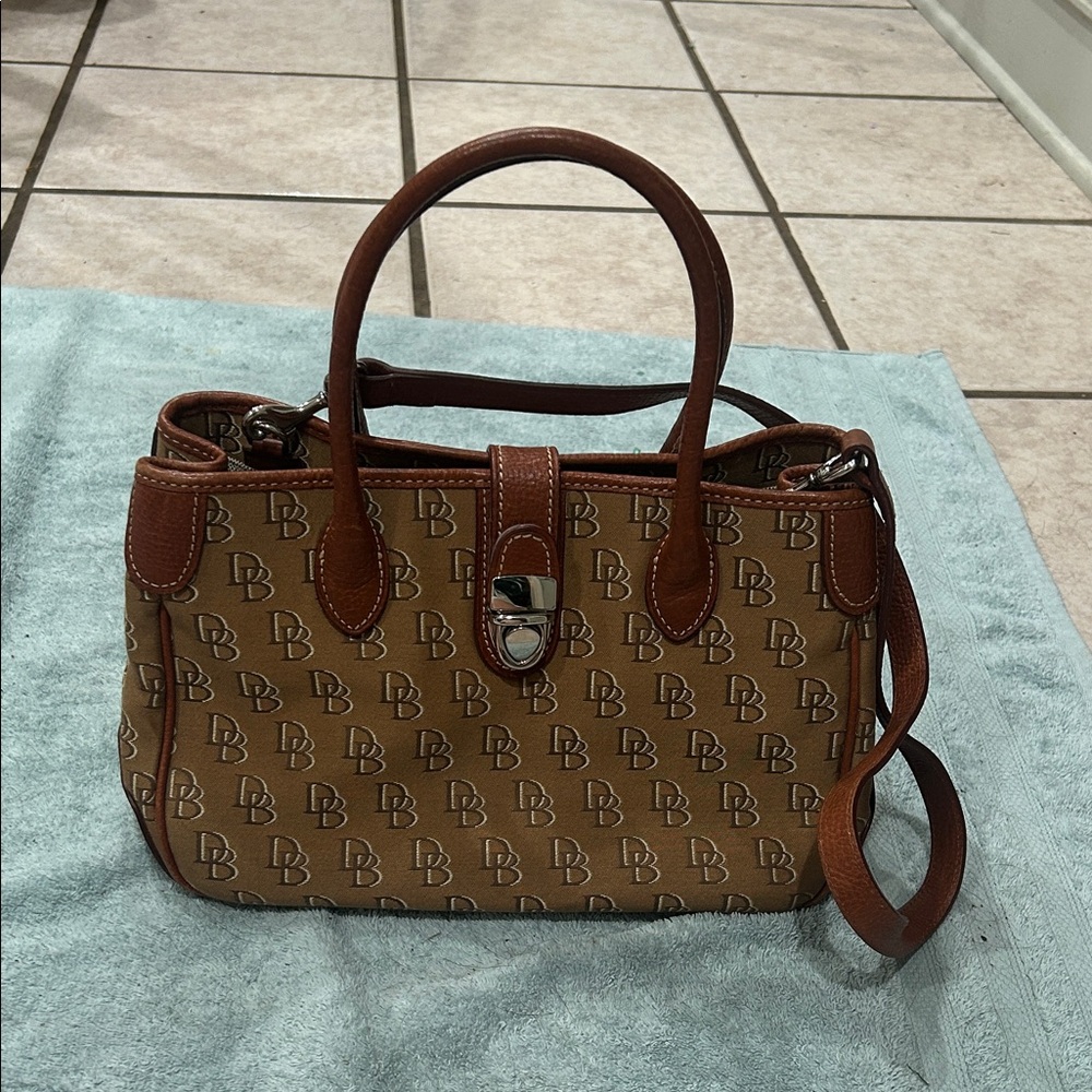 Dooney & Bourke Tan and Brown Satchel